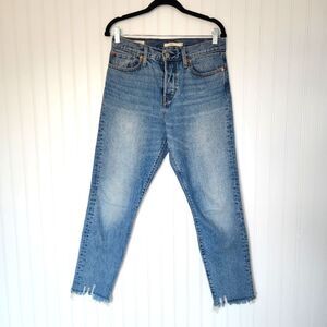 LEVI'S Wedgie Straight Leg Medium Wash High Rise Jeans size 28